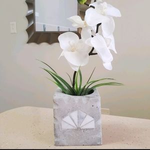 Mosaic Concrete Vase